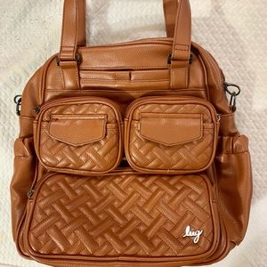 Lug vegan leather mini puddle jumper in copper